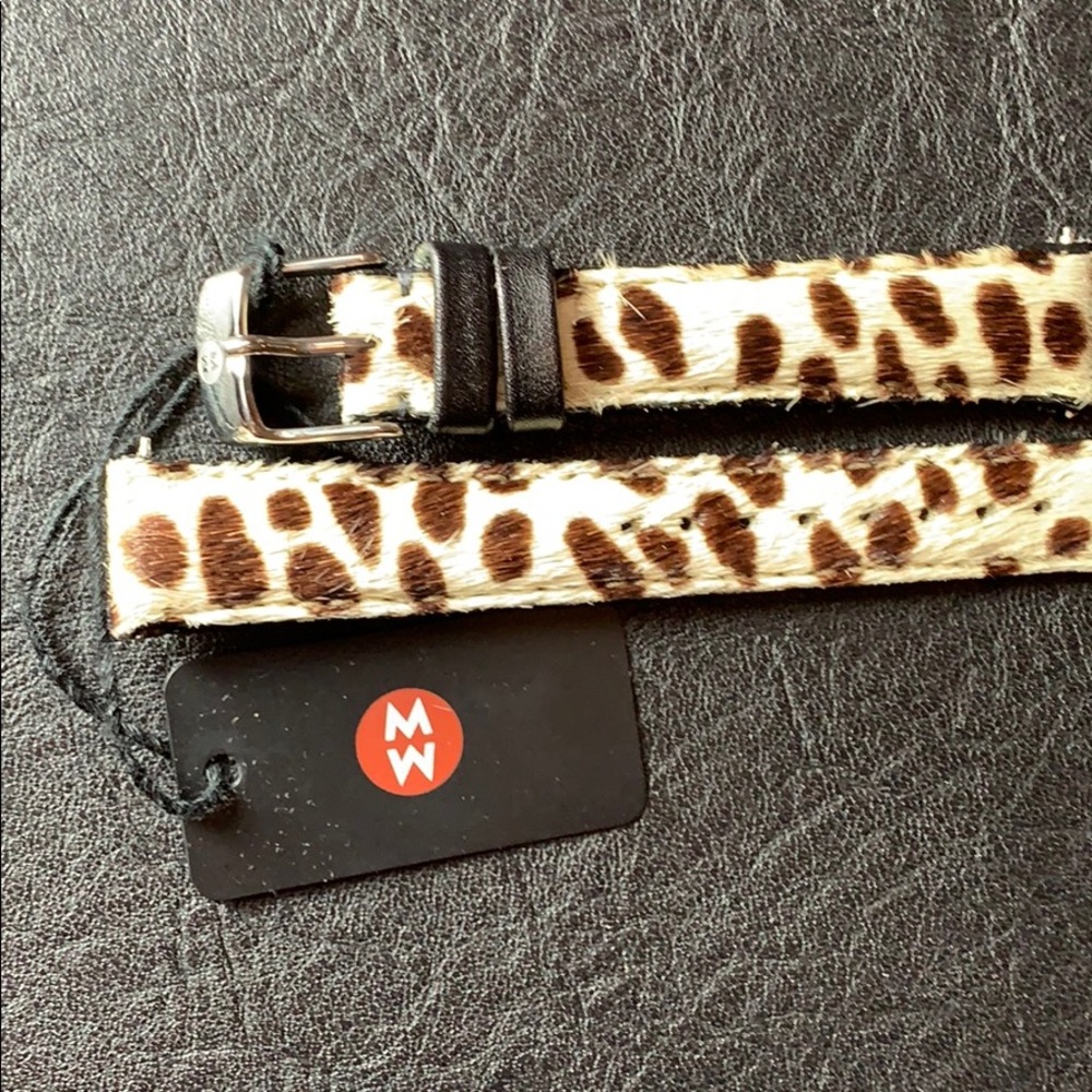 NWT Michele 16 Spotted Animal Print Watch Band